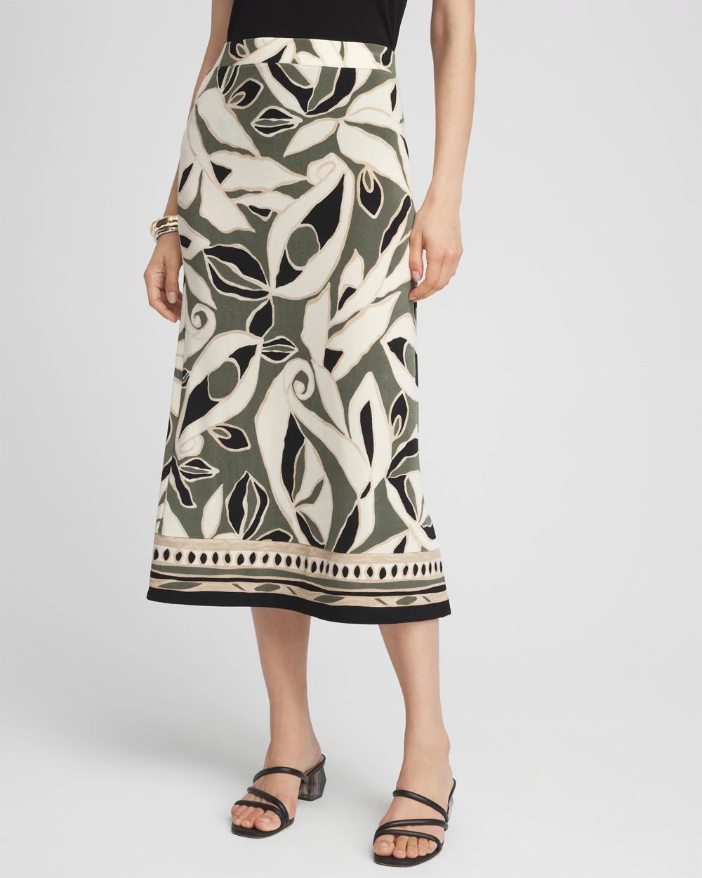 Travelers™ Paisley Midi Skirt | Chico's Travelers™ Paisley Midi Skirt | Chico's